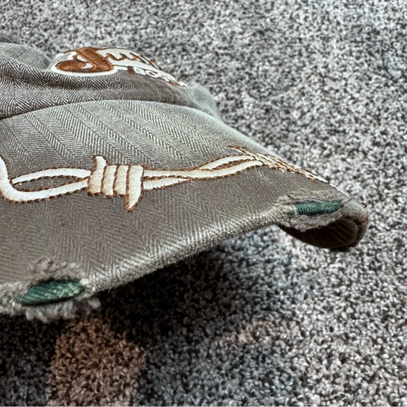 Vintage Justin Boots | Unisex | Ball Cap | distressed barbed wire embroidery - Picture 6 of 8